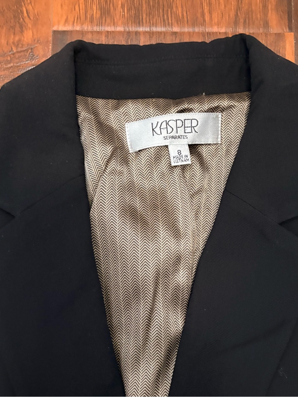 Kasper Separates Black Blazer Women’s Size 8 Classic Career Work Jacket - Picture 3 of 5
